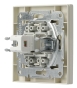 Розетка комп'ютерна одинарна RJ45 кат.5е UTP кремова Asfora, EPH4300123 - 4