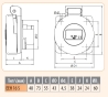 Вбудований силовий роз'єм ETI 004482126 EEH-16S IP67 (16A 250V Schuko) - 2