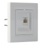 Розетка компьютерная одинарная RJ45 кат.5е UTP белая Asfora, EPH4300121 - 2