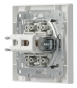 Розетка компьютерная RJ45 кат.5е UTP двойная белая Asfora, EPH4400121 - 4