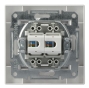 Розетка компьютерная RJ45 кат.5е UTP двойная белая Asfora, EPH4400121 - 5