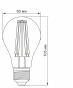 Світлодіодна лампа філаментна Videx Filament A60FA E27 10Вт 2200K (VL-A60FA-10272) бронза - 2