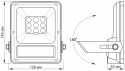 Автономний сенсорний LED прожектор Videx 10Вт 5000K (VL-FSO-205-S) - 6
