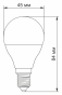 Светодиодная лампа Titanum G45 E14 6Вт 4100K (TLG4506144) - 2