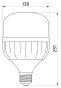 Світлодіодна лампа Titanum A138 E27 50Вт 6500К (TL-HA138-50276) - 2