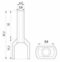 Ізольований наконечник E.Next e.terminal.stand.te.2.4.orange 2x4 кв.мм помаранчевий (s4037009) - 2