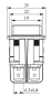 Перемикач (тумблер) з підсвіткою EMAS A14B1K11, червоний - 3