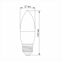 Светодиодная лампа Titanum C37 E27 6Вт 4100K (TLС3706274) - 3
