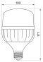 Светодиодная лампа Titanum A100 E27 30Вт 6500К (TL-HA100-30276) - 3