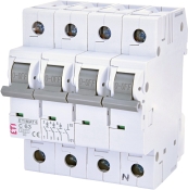 Автоматичний вимикач ETI 002146522 ETIMAT 6 3p+N C 63А (6 kA)