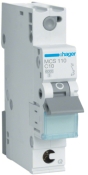 Автоматичний вимикач Hager MCS110 QC 6кА C 10A 1P