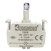 Блок-контакт підсвітки з червоним світлодіодом EMAS CBM 100-250В AC