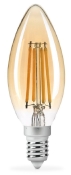 Світлодіодна лампа філаментна Titanum Filament C37 E14 4Вт 2200K (TLFC3704142A) бронза