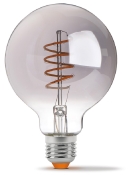 Диммована філаментна лампа Videx Filament G95FGD E27 4Вт 2100K (VL-G95FGD-04272) графіт
