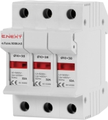 Утримувач запобіжника E.Next e.fuse.1038.h3 на DIN-рейку 10х38 3р 32А (i0300003)