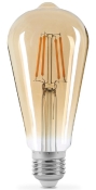 Світлодіодна лампа філаментна Titanum Filament ST64 E27 6Вт 2200K (TLFST6406272A) бронза