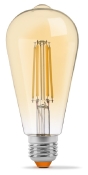 Диммована філаментна лампа Videx Filament ST64FAD E27 6Вт 2200K (VL-ST64FAD-06272) бронза