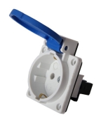 Силовий роз'єм E.Next e.socket.029.8.16,2Р+Z, 250В, 16А, IP44