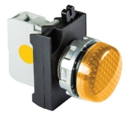 Сигнальна арматура EMAS CM080XS 12-30В AC/DC, метал IP65, жовта