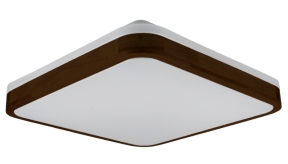 Матовий світильник Vestum GLOW 60Вт 391x391x65мм 3000К-6500К махагон
