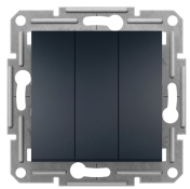 Триклавішний вимикач Schneider Electric Asfora EPH2100171 (антрацит)