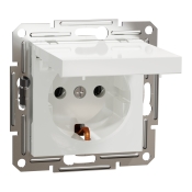 Розетка з заземленням та кришкою Schneider Electric Asfora без рамки біла (EPH3170121)